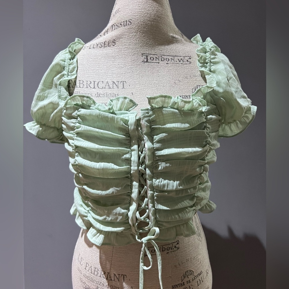 Mele E Pere pastel green blouse size L